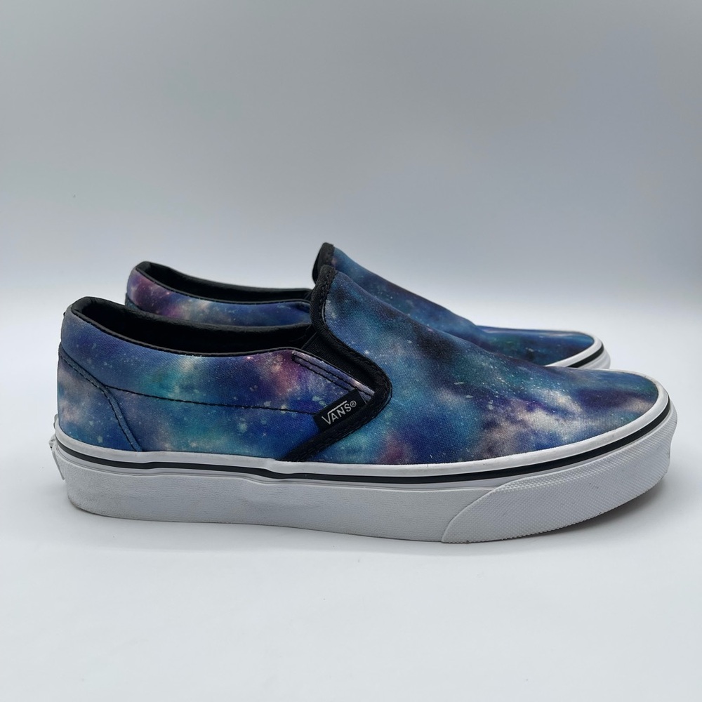 Vans Classic Slip-On Women’s 9 - Men’s 7.5 Galaxy Blue Canvas Sneakers Shoes